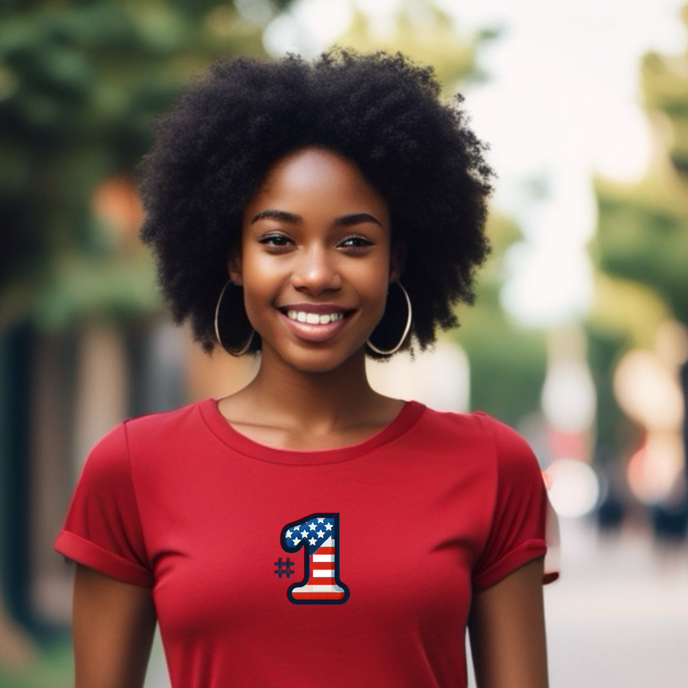 Women’s  #1 USA T-Shirt